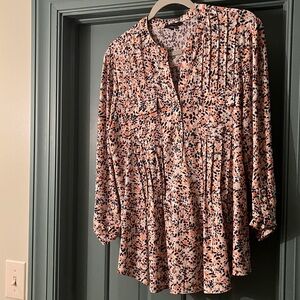 Cocomo Orange and Blue Patterned Top